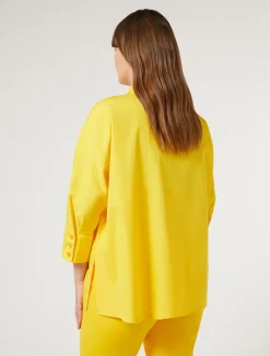 Outlet Marina Rinaldi Poplin shirt BRIGHTYELLOW