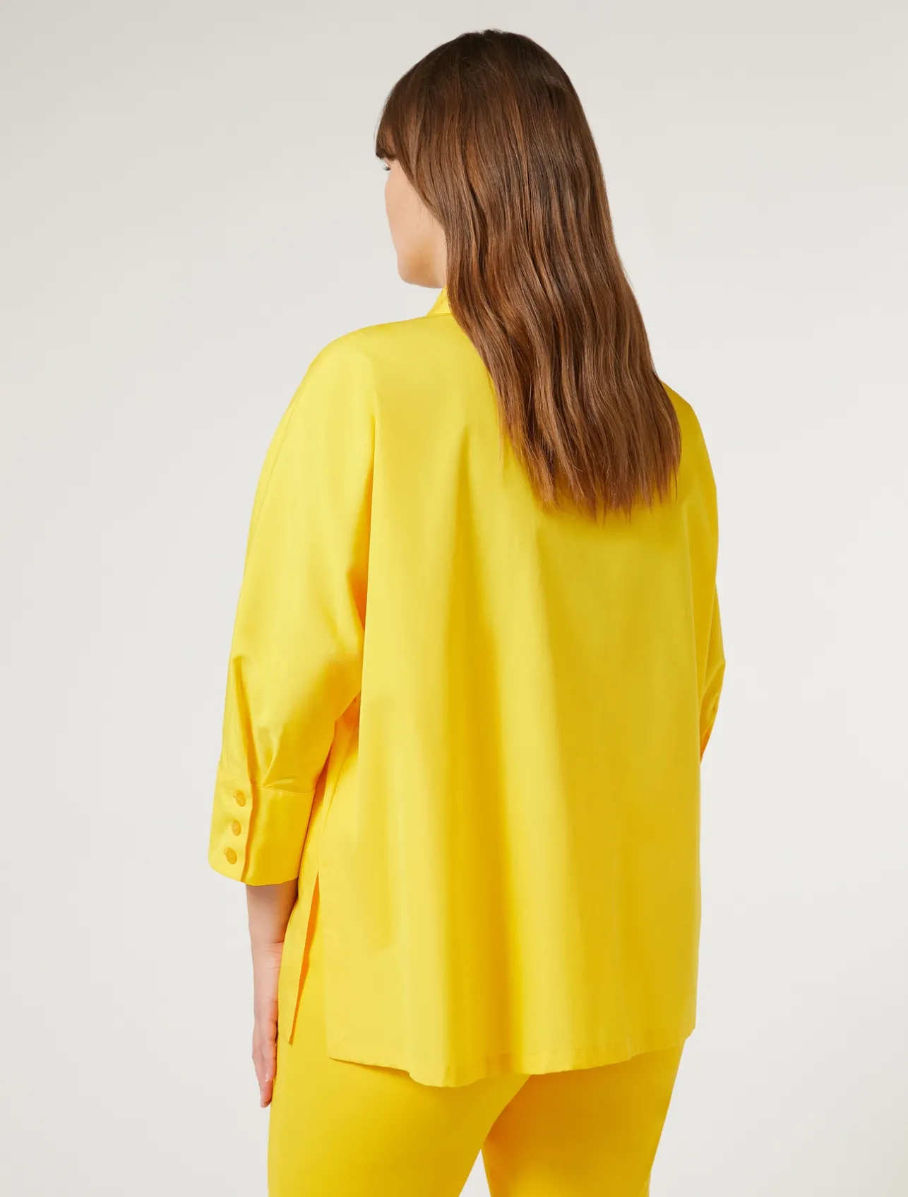 Outlet Marina Rinaldi Poplin shirt BRIGHTYELLOW
