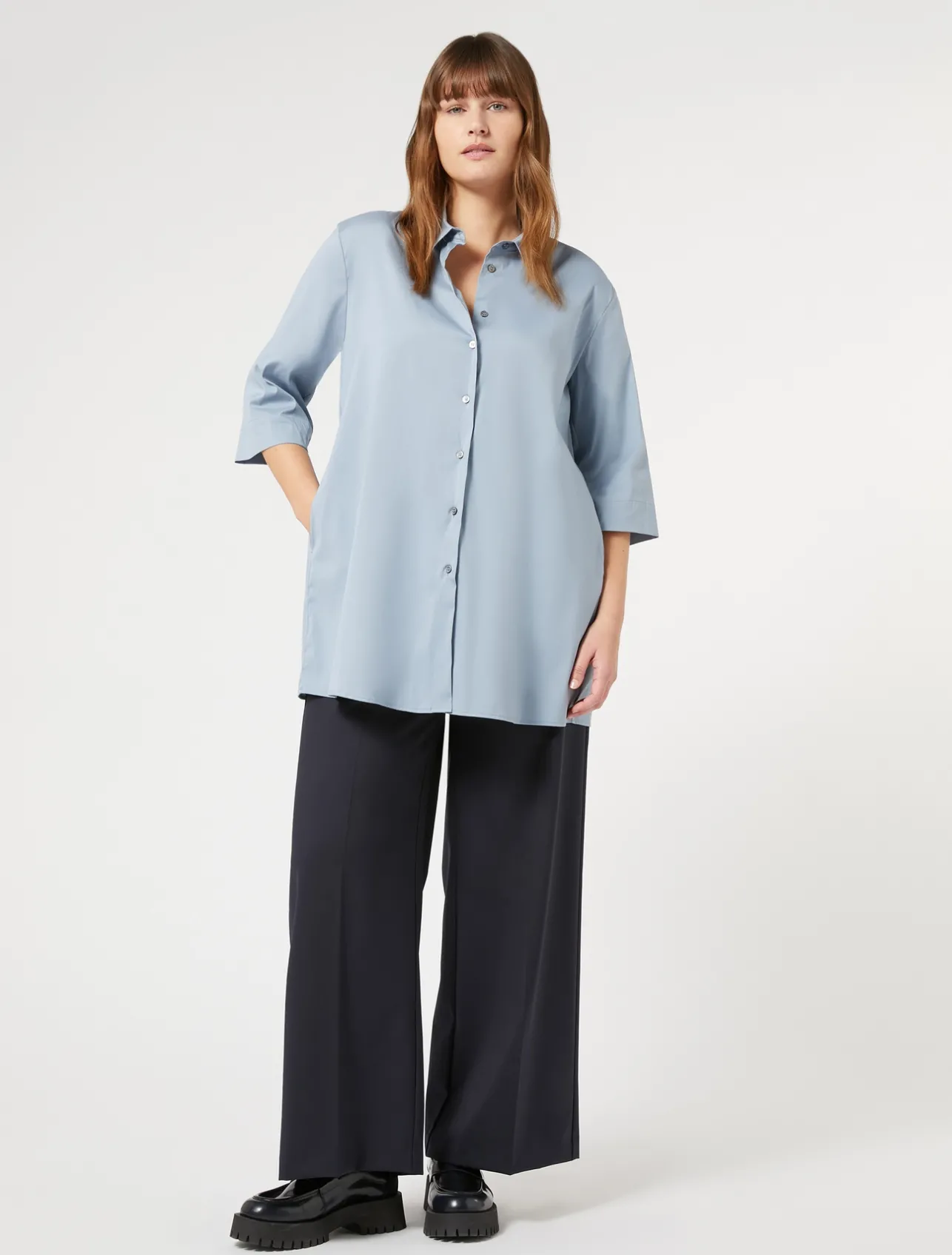 Best Marina Rinaldi Poplin shirt AVIO