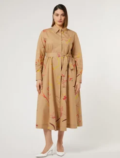 Online Marina Rinaldi Poplin shirt dress CAMEL