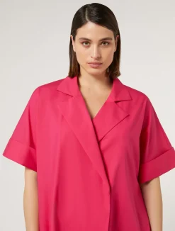 Outlet Marina Rinaldi Poplin shirt dress FUCHSIA