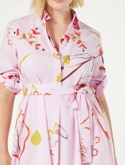 Fashion Marina Rinaldi Poplin shirt dress PINK