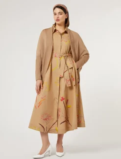 Online Marina Rinaldi Poplin shirt dress CAMEL