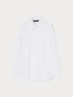 Clearance Marina Rinaldi Poplin shirt with removable collar OPTICALWHITE