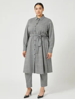 Hot Marina Rinaldi Prince of Wales check dress BLACK