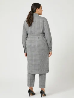 Hot Marina Rinaldi Prince of Wales check dress BLACK