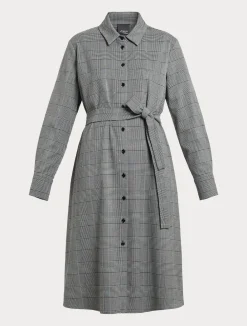 Hot Marina Rinaldi Prince of Wales check dress BLACK