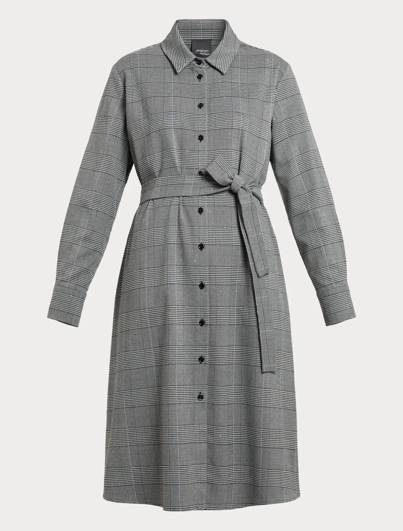 Hot Marina Rinaldi Prince of Wales check dress BLACK