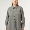 New Marina Rinaldi Prince of Wales check shirt BLACK