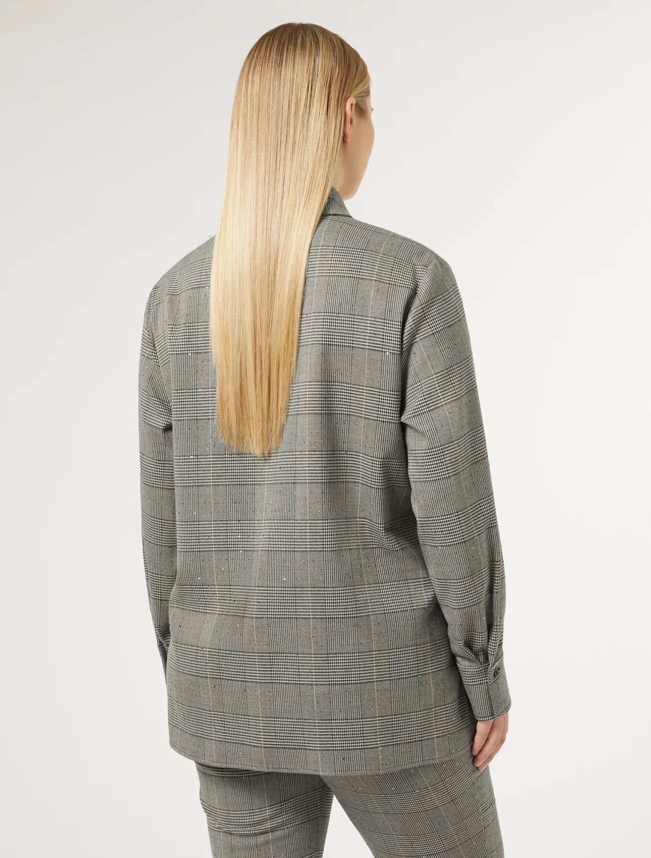 New Marina Rinaldi Prince of Wales check shirt BLACK