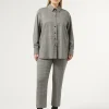 New Marina Rinaldi Prince of Wales trousers BLACK