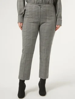 New Marina Rinaldi Prince of Wales trousers BLACK