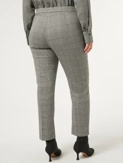 New Marina Rinaldi Prince of Wales trousers BLACK