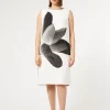 Fashion Marina Rinaldi Printed cady dress WHITE