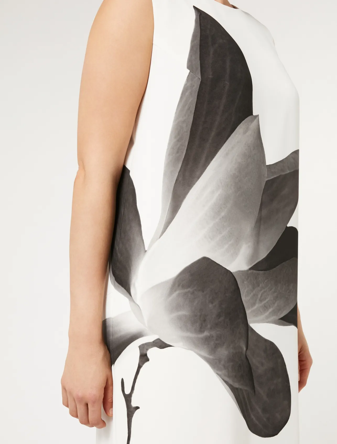 Fashion Marina Rinaldi Printed cady dress WHITE