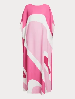 Clearance Marina Rinaldi Printed cady dress WHITE