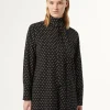 Sale Marina Rinaldi Printed crêpe de chine shirt BLACK