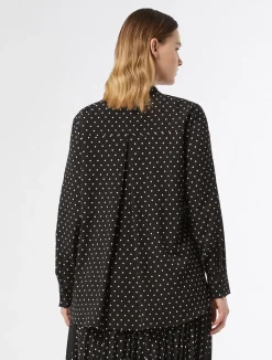Sale Marina Rinaldi Printed crêpe de chine shirt BLACK