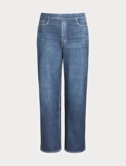 Outlet Marina Rinaldi Printed fleece trousers CORNFLOWERBLUE