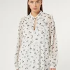 Sale Marina Rinaldi Printed georgette blouse WHITE