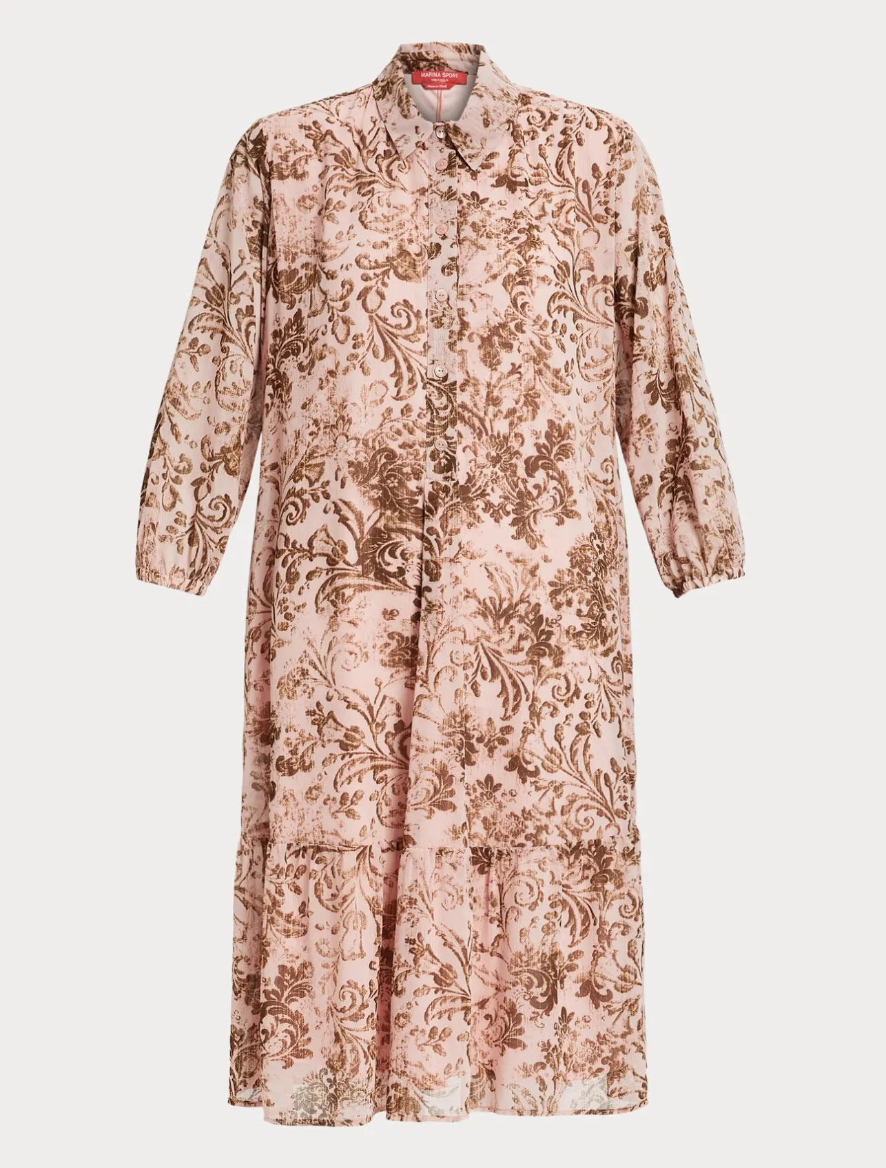 New Marina Rinaldi Printed georgette dress ANTIQUEROSE