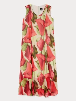 New Marina Rinaldi Printed georgette dress PINK