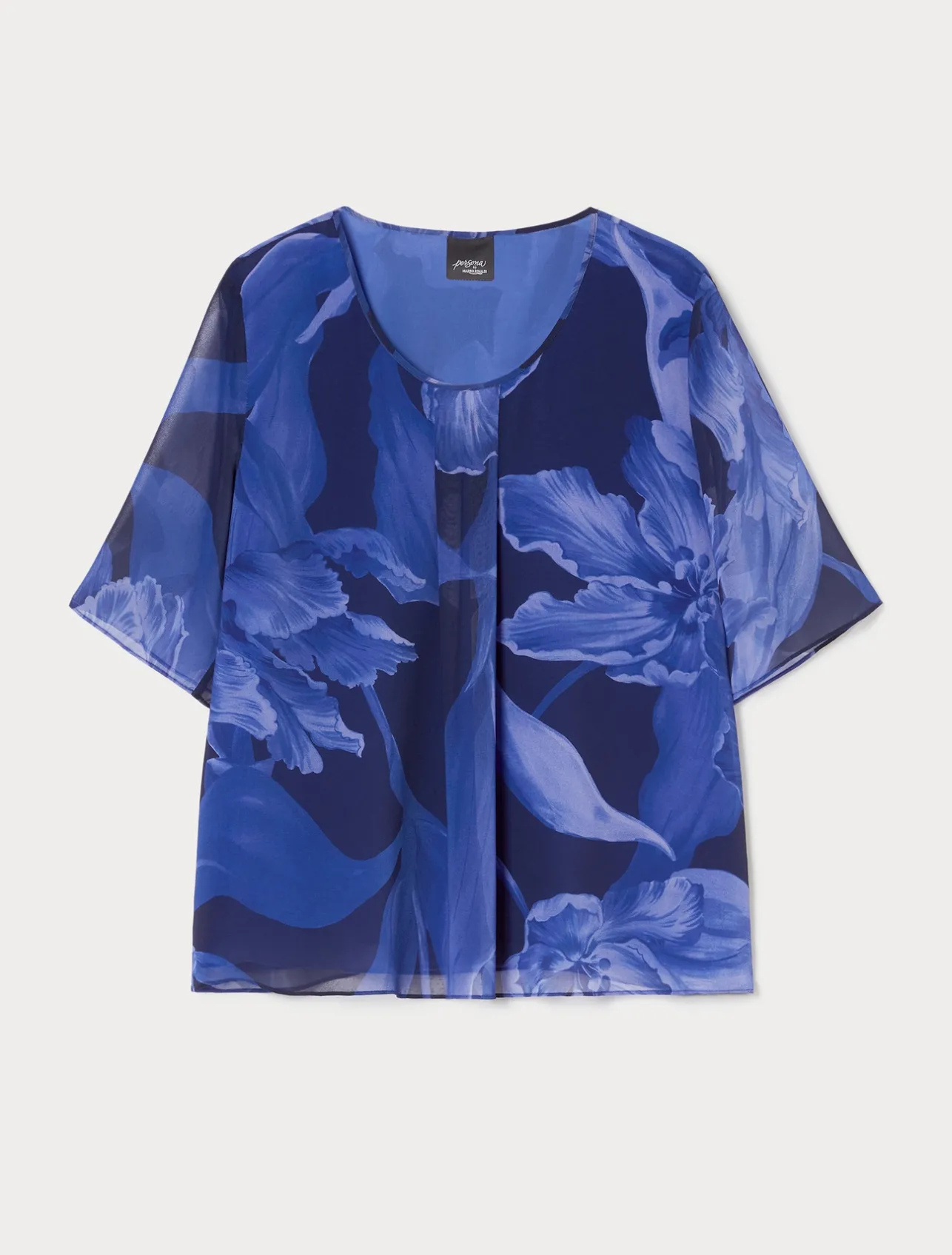 Best Marina Rinaldi Printed georgette top MIDNIGHTBLUE