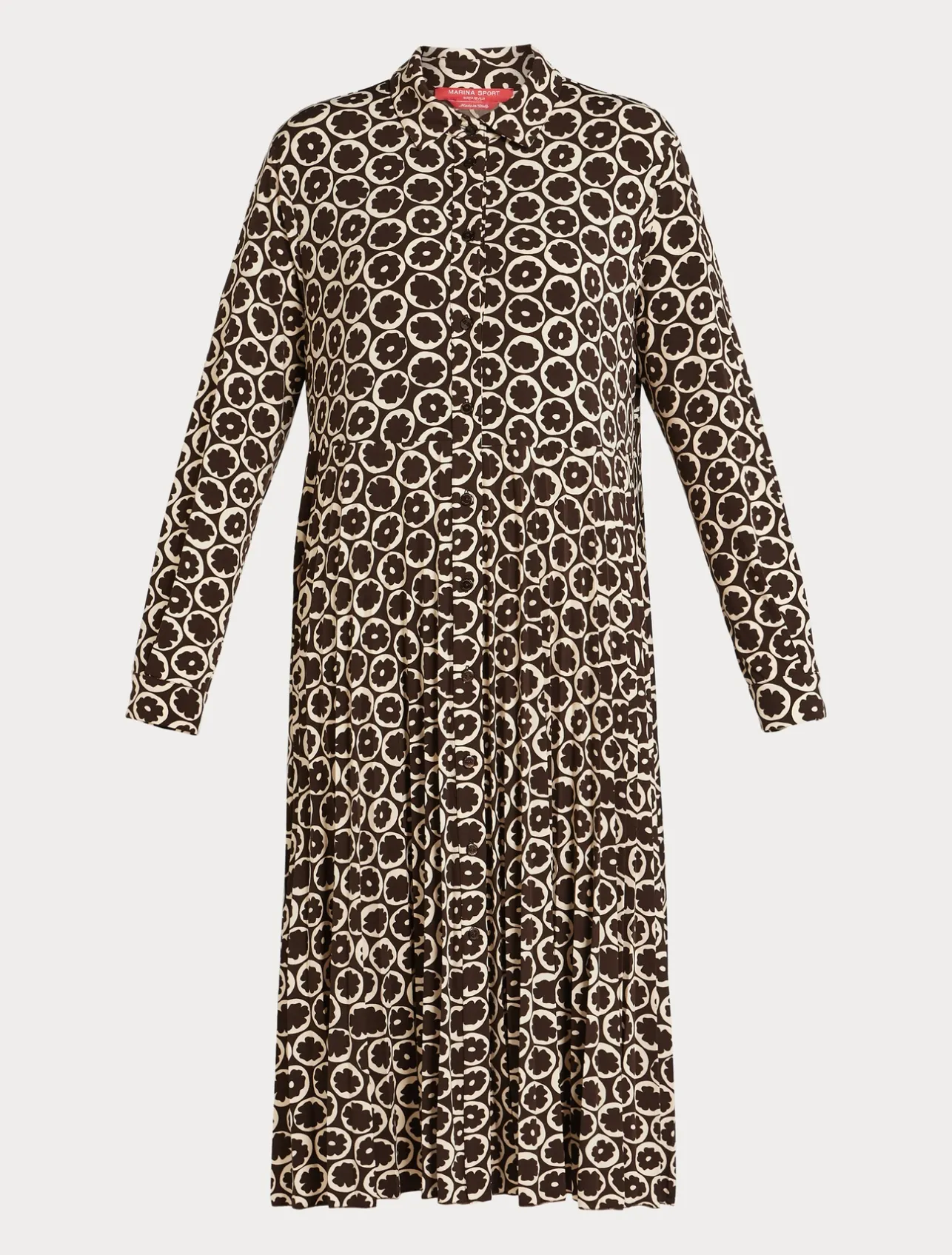 New Marina Rinaldi Printed jersey dress BROWN
