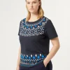 Best Marina Rinaldi Printed jersey T-shirt NAVY