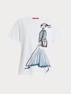 Best Marina Rinaldi Printed jersey t-shirt WHITE