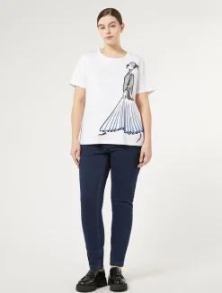 Best Marina Rinaldi Printed jersey t-shirt WHITE