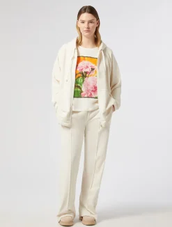 Hot Marina Rinaldi Printed jersey T-shirt WHITE