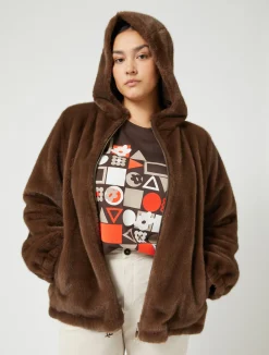 Outlet Marina Rinaldi Printed jersey T-shirt CHOCOLATE