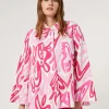 Hot Marina Rinaldi Printed poplin blouse WHITE