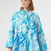 Hot Marina Rinaldi Printed poplin blouse WHITE