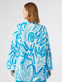 Hot Marina Rinaldi Printed poplin blouse WHITE