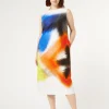 Sale Marina Rinaldi Printed poplin dress WHITE