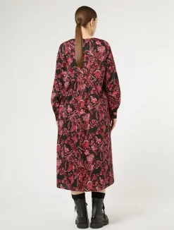 Fashion Marina Rinaldi Printed poplin dress BLACK