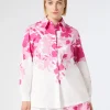 Best Marina Rinaldi Printed poplin shirt OPTICALWHITE