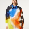 Clearance Marina Rinaldi Printed poplin shirt WHITE