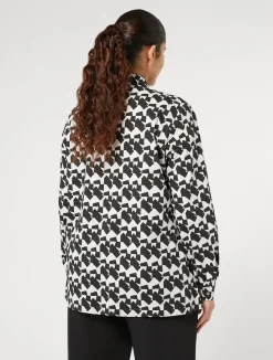 Hot Marina Rinaldi Printed poplin shirt BLACK