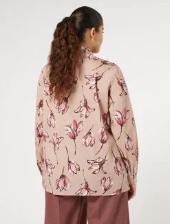 Online Marina Rinaldi Printed poplin shirt PINK