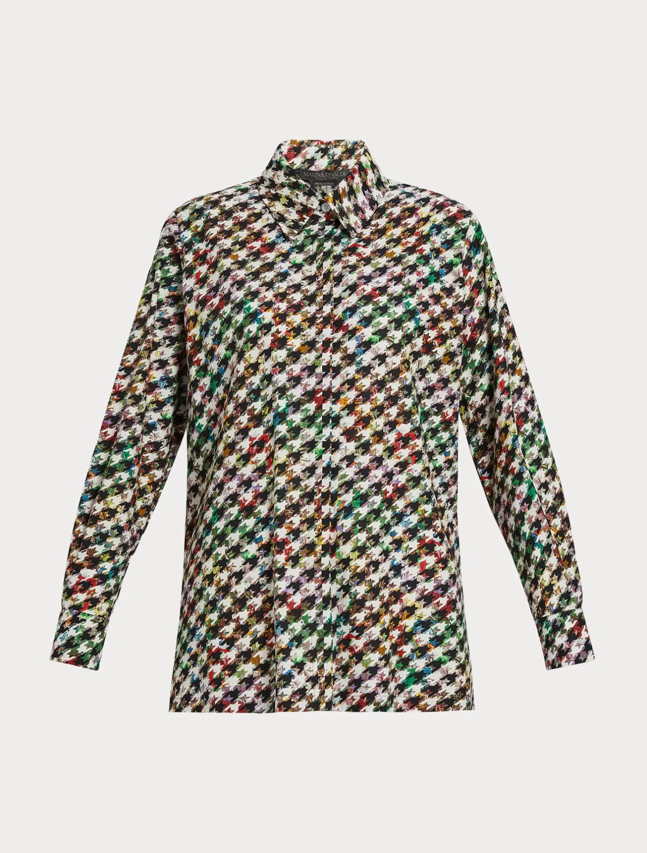 Discount Marina Rinaldi Printed poplin shirt BLACK