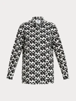 Hot Marina Rinaldi Printed poplin shirt BLACK