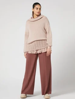 Online Marina Rinaldi Printed poplin shirt PINK