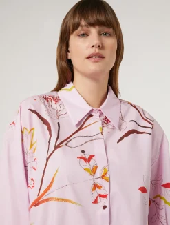 Outlet Marina Rinaldi Printed poplin tunic PINK