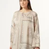 Online Marina Rinaldi Printed twill blouse BEIGE