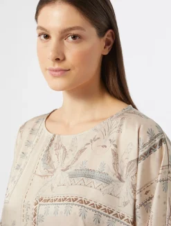 Online Marina Rinaldi Printed twill blouse BEIGE