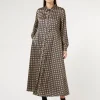 Discount Marina Rinaldi Printed twill dress MIDNIGHTBLUE