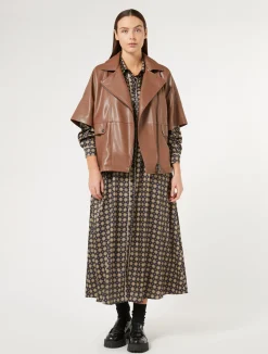 Discount Marina Rinaldi Printed twill dress MIDNIGHTBLUE